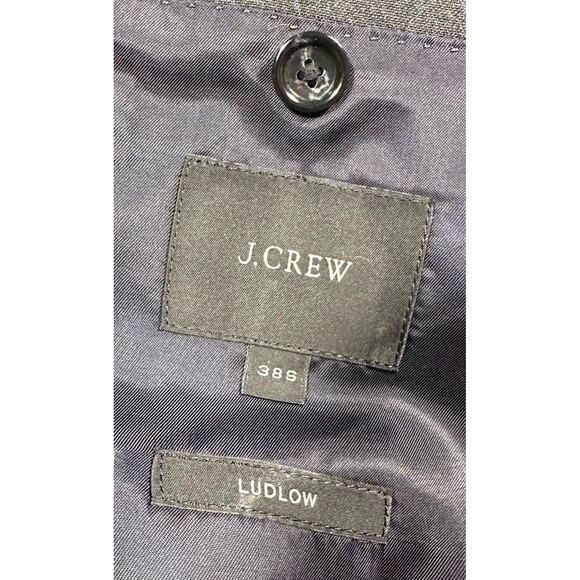 J. Crew Ludlow Blazer Men’s 38S Gray Loro Piana 100% Wool Two Button Coat READ - Picture 5 of 15